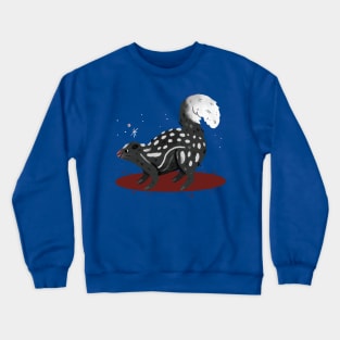 Skunk Painting Hand Drawn Crewneck Sweatshirt